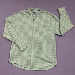 Vintage Y2K BKE 67 Mens Green Plaid Button Down Shirt Long Sleeve Size L